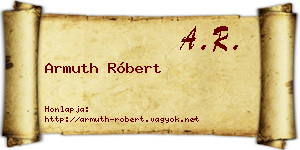 Armuth Róbert névjegykártya